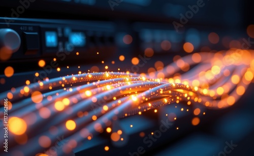 A mesmerizing visualization of fiber optic cables connecting