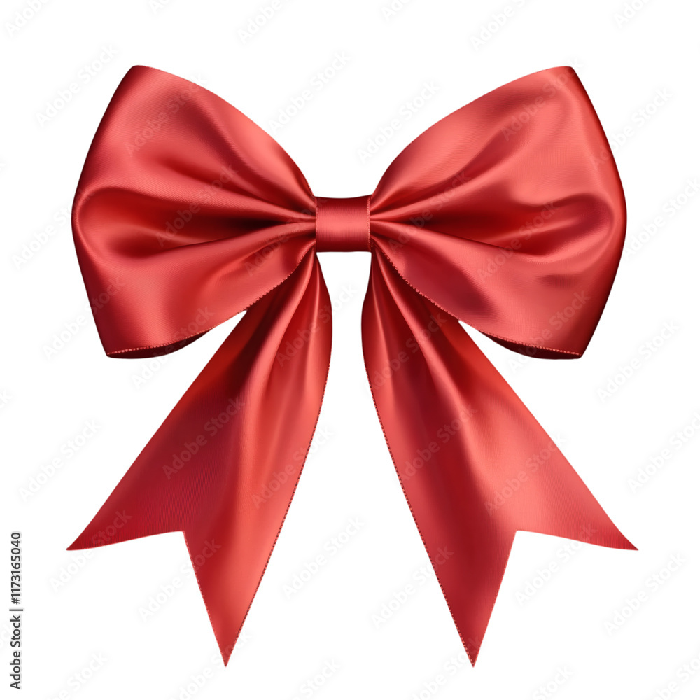 red satin bow isolated on white transparent background red satin bow isolated on white transparent background