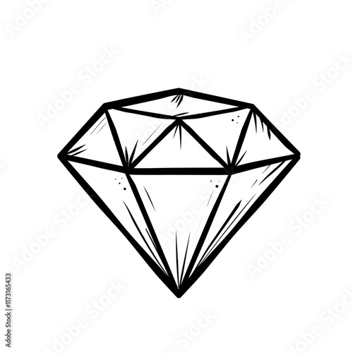 diamond - retro vector illustration