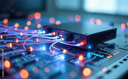 Wallpaper Mural A mesmerizing visualization of fiber optic cables connecting Torontodigital.ca