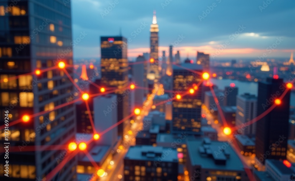 Fototapeta premium A mesmerizing visualization of fiber optic cables connecting