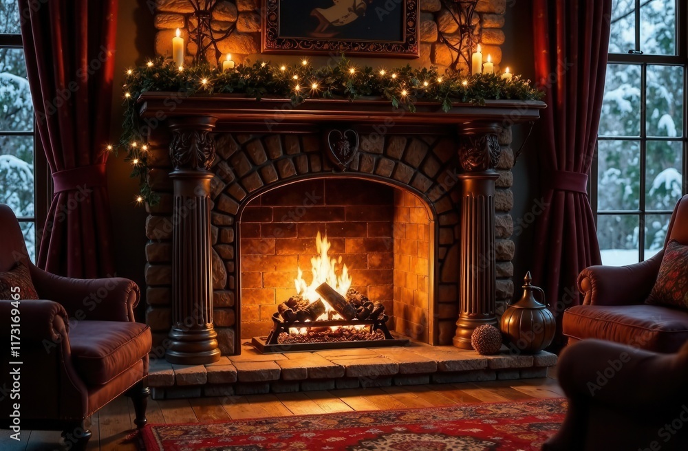 featuring a cozy fireplace in winter with flickering flames, warm setting with a comfortable ambiance, evening setting by the fire featuring a cozy fireplace in winter with flickering flames, warm setting with a comfortable ambiance, evening setting by the fire