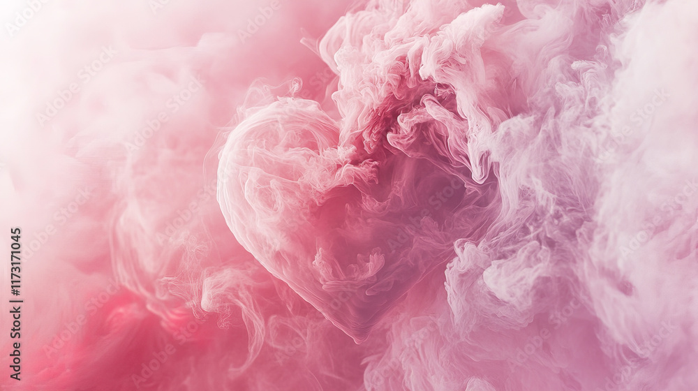 large abstract heart blending into soft pink gradient, evoking warmth and love large abstract heart blending into soft pink gradient, evoking warmth and love