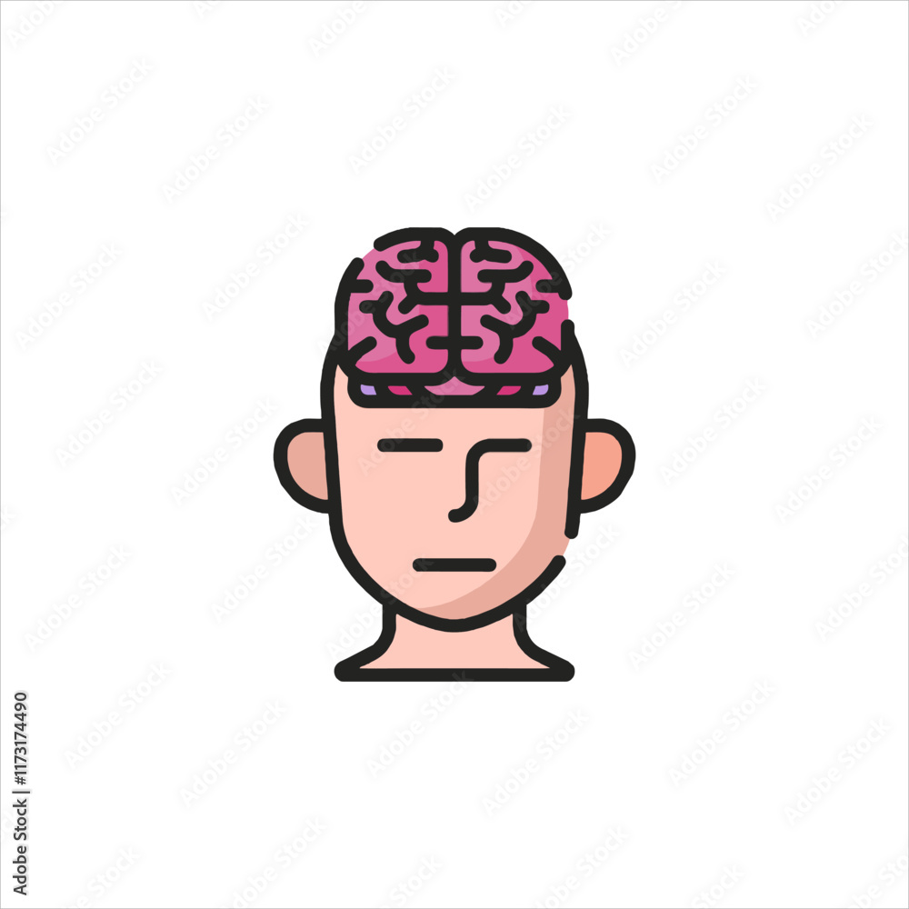 head with brain head with brain