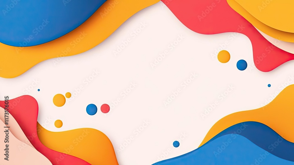 Naklejka premium Splash abstract background idea. Vibrant abstract background with colorful waves and shapes for creative design projects.