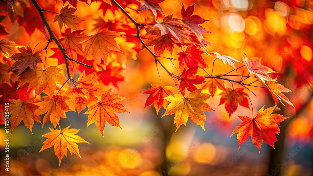 Vibrant Autumn Maple Leaves Branch Photography: Candid Fall Foliage Images Vibrant Autumn Maple Leaves Branch Photography: Candid Fall Foliage Images