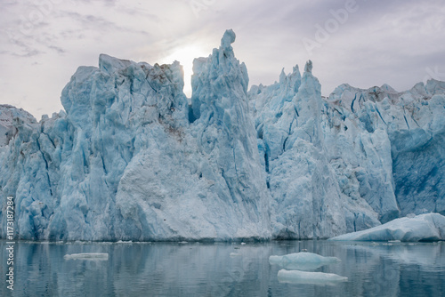 View of Islandis glacier in Qalerallit fjord (South Greenland)	
 photo