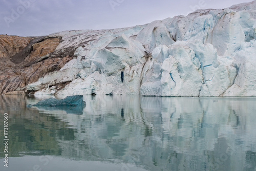 View of Islandis glacier in Qalerallit fjord (South Greenland)	
 photo