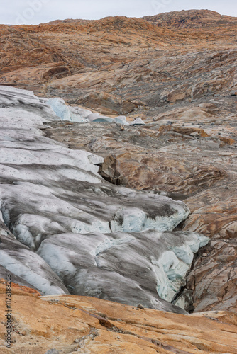 View of Islandis glacier in Qalerallit fjord (South Greenland)	
 photo