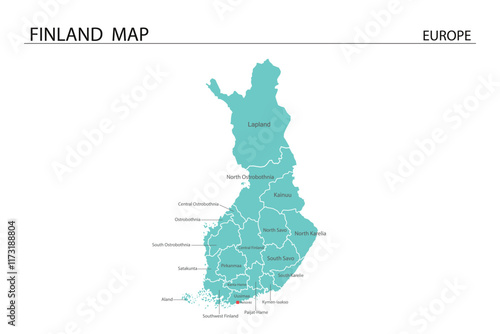 Finland Map have all province and mark the capital city 