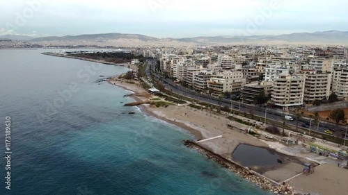 View of Athens over Alimos and Faliro. photo