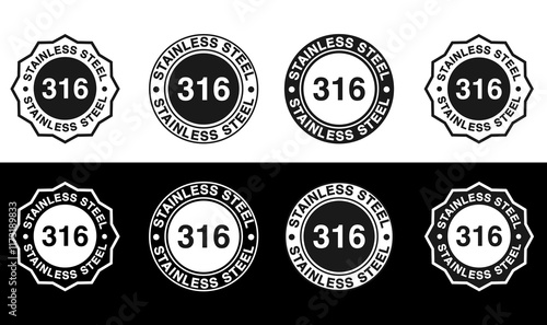 Stainless steel 316 badge template. Suitable for product label and information circular stamp