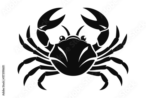 Black and white ,Crab logo icon G.eps photo