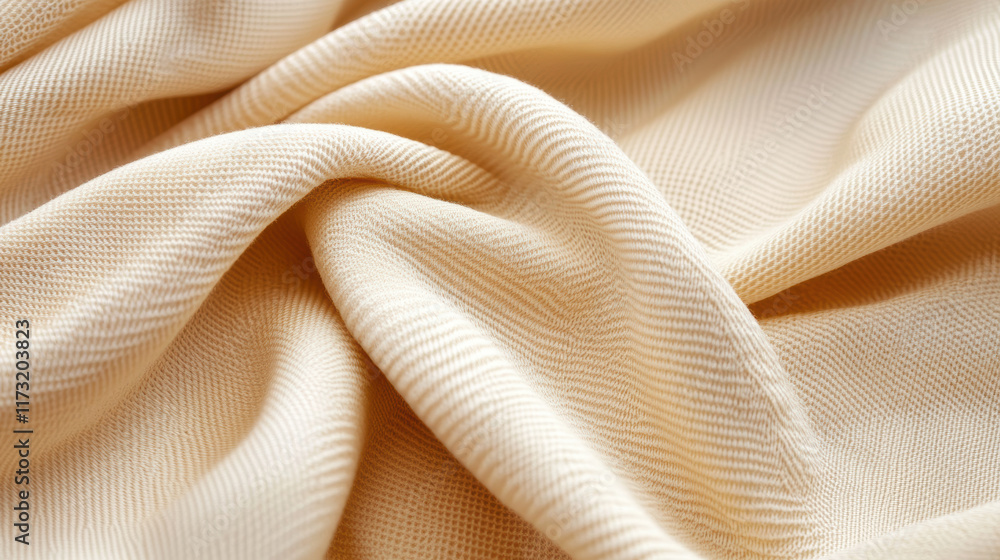 Soft latte tone fabric with textured canvas like surface, featuring gentle folds and smooth, elegant appearance. Perfect for design, upholstery, or textile projects Soft latte tone fabric with textured canvas like surface, featuring gentle folds and smooth, elegant appearance. Perfect for design, upholstery, or textile projects
