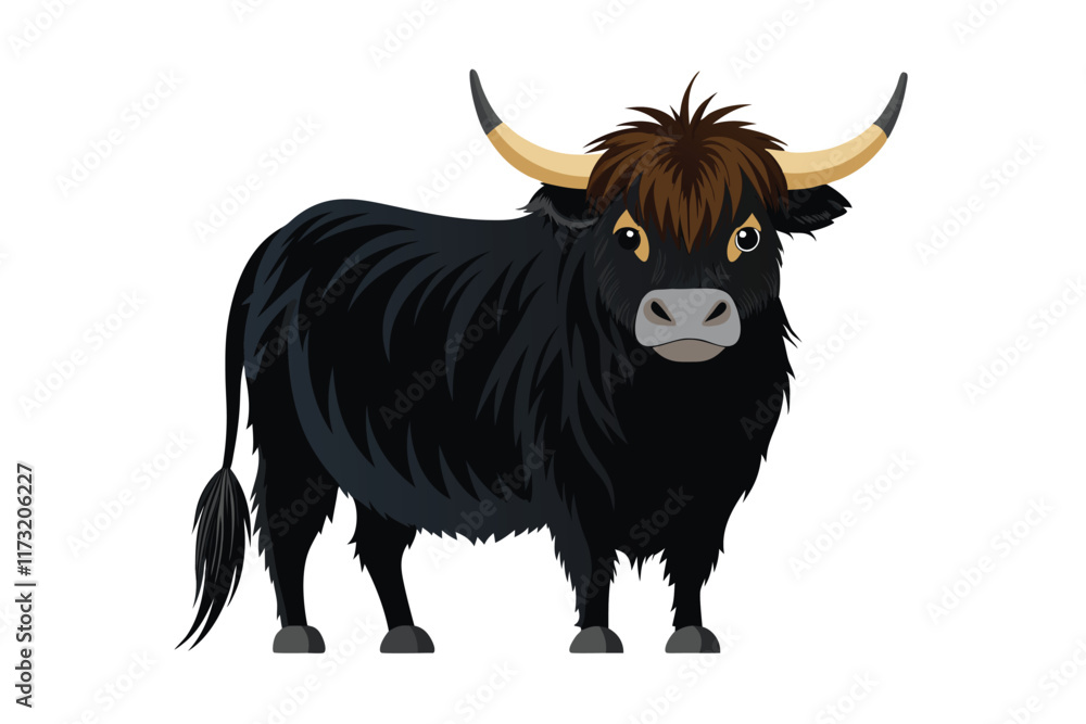 Black highland cow C.eps Black highland cow C.eps