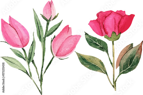 Wallpaper Mural bouquet of pink tulips Torontodigital.ca