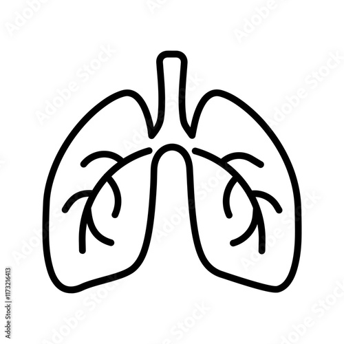 Lungs Vector Icon