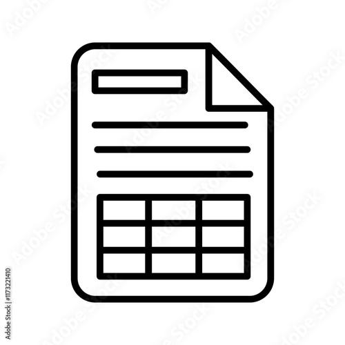 Spreadsheet Vector Icon photo