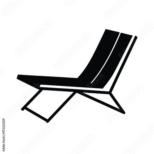 chaise longue isolated on white