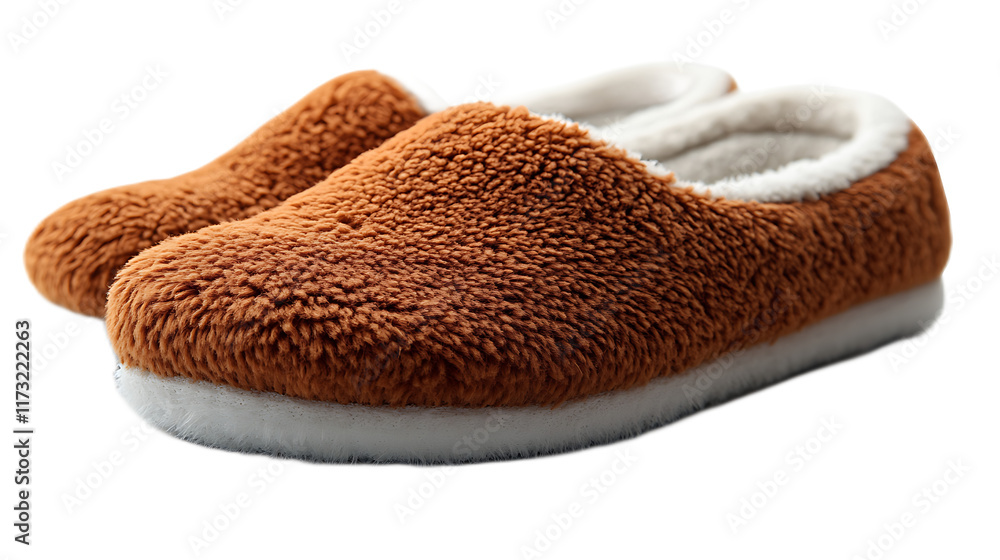 Cozy Brown Fuzzy Slippers: A pair of soft, plush brown slippers with a white lining. Perfect for relaxing at home or adding a touch of comfort to your daily routine. Cozy Brown Fuzzy Slippers: A pair of soft, plush brown slippers with a white lining. Perfect for relaxing at home or adding a touch of comfort to your daily routine.