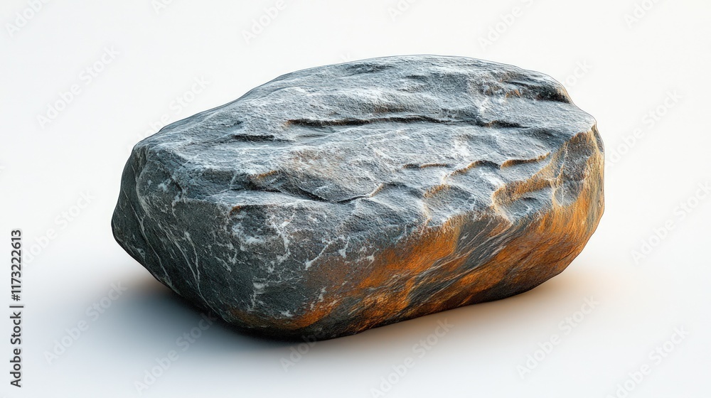 Grayish-brown rock isolated on white background. Grayish-brown rock isolated on white background.