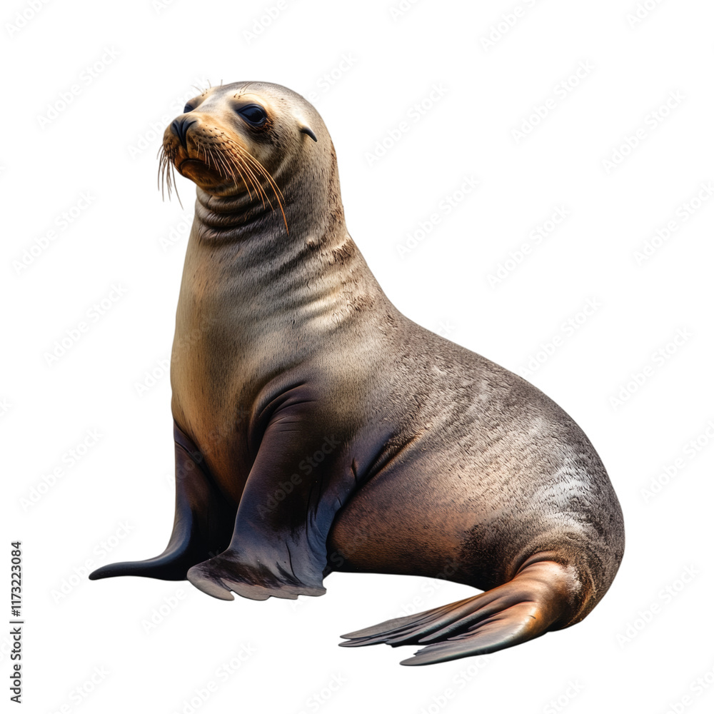 Obraz premium sea lion isolated on white transparent background