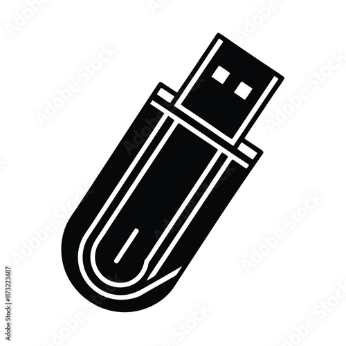 usb flash drive isolated on white