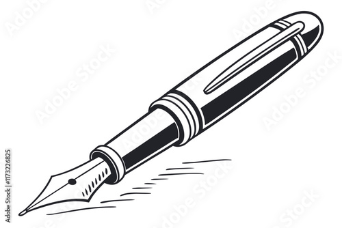 pen silhouette vector illustration sharp and clear image with white background