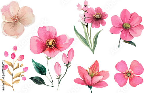 Wallpaper Mural pink and white flowers Torontodigital.ca