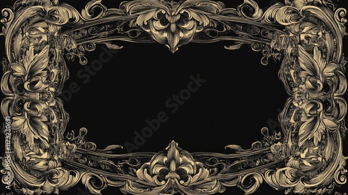 Vintage frame pattern illustration for design purposes