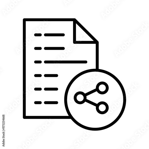Document Share Vector Icon
