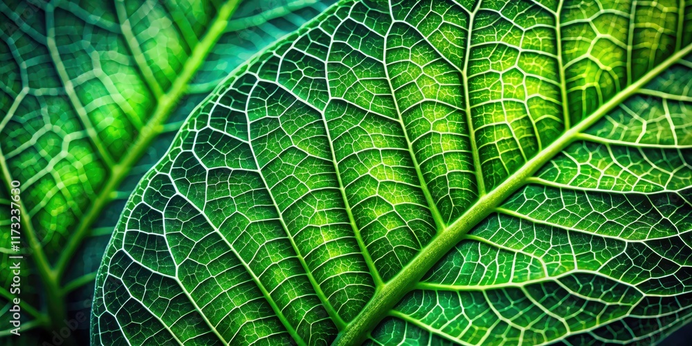 Lush green leaves, a vibrant close-up showcasing nature's detailed texture. Lush green leaves, a vibrant close-up showcasing nature's detailed texture.