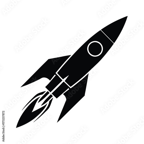 rocket isolated on white background