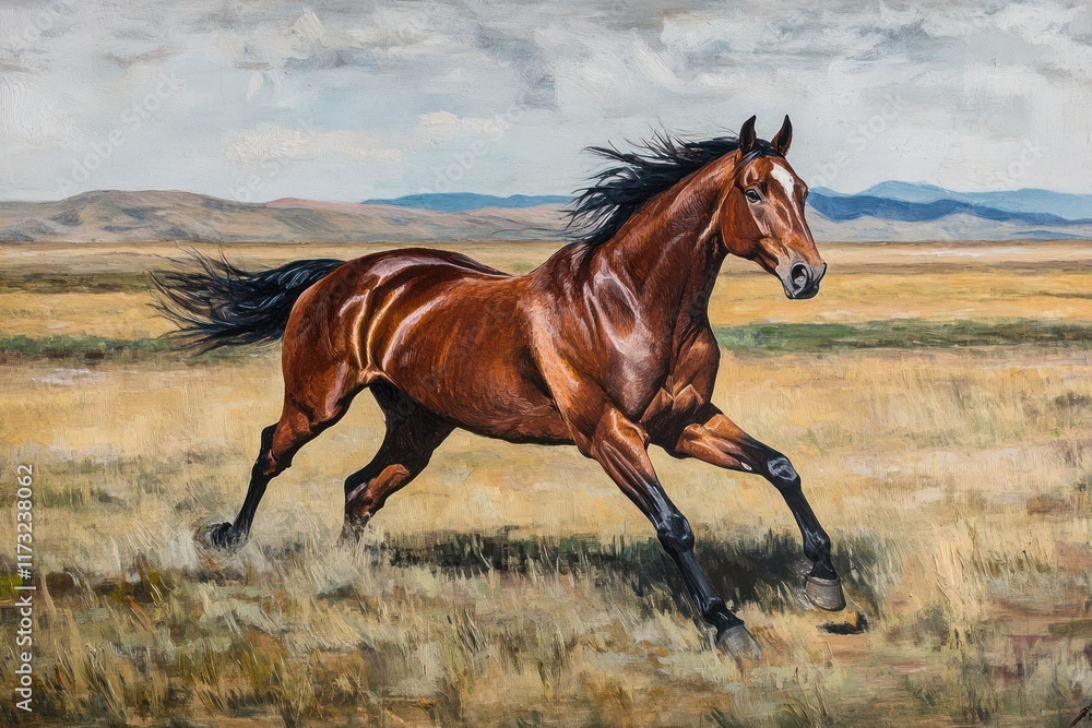 Obraz premium Wild Horse Runs Free