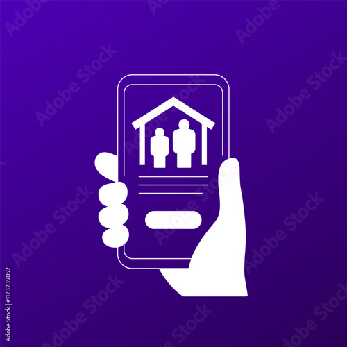 shelter app icon with a phone in hand