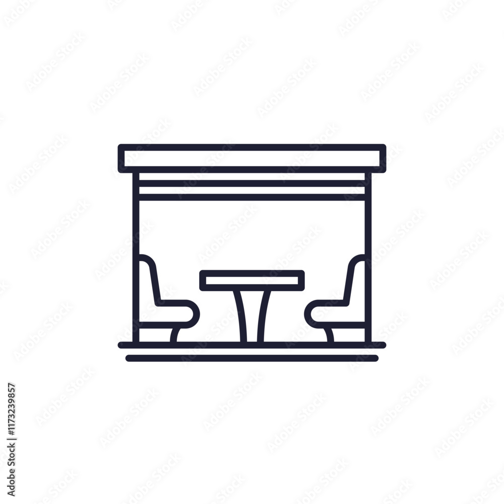 pergola icon on white, line vector pergola icon on white, line vector