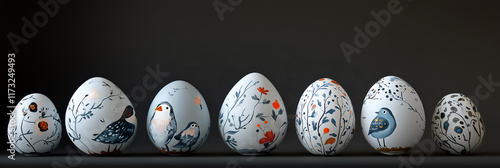 Scandinavian style easter eggs photo