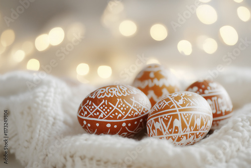 Scandinavian style easter eggs photo