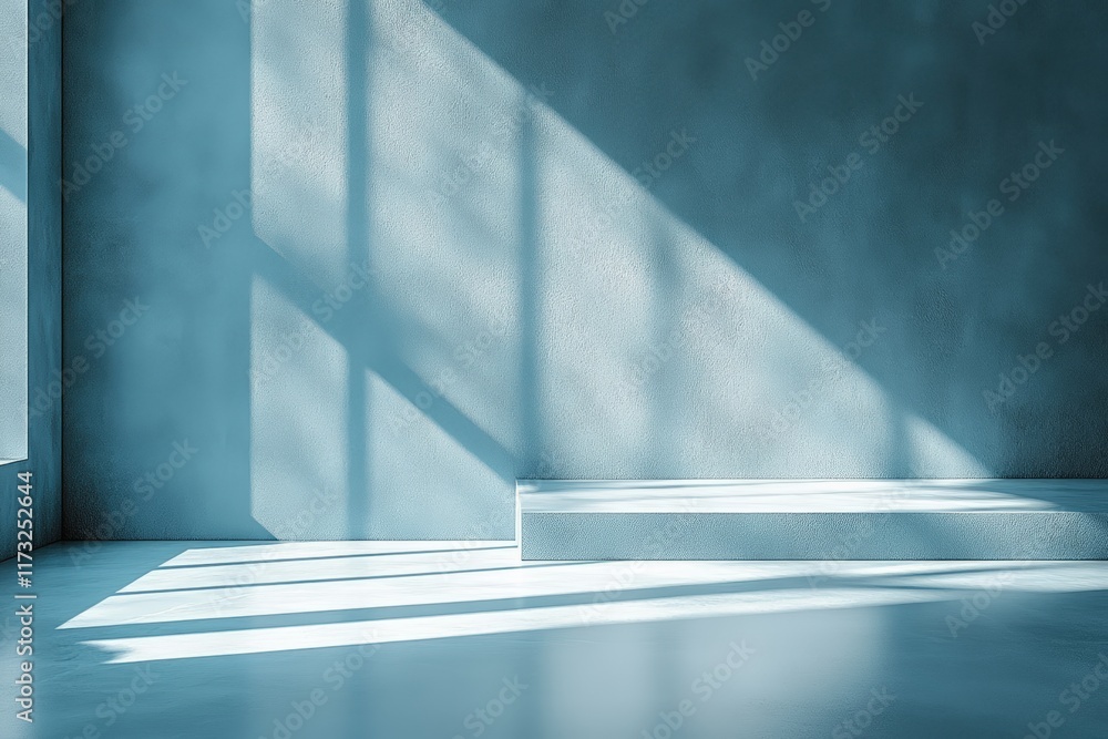 Sleek light blue product presentation modern studio minimalist design abstract environment bright viewpoint aesthetic concept Sleek light blue product presentation modern studio minimalist design abstract environment bright viewpoint aesthetic concept
