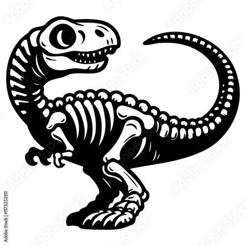 Dinosaur Skull Illustration.