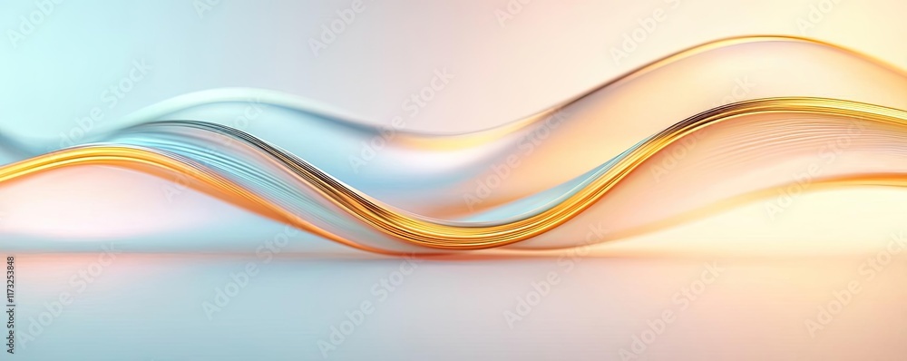 Obraz premium Soft abstract background idea. Abstract waves in soft colors create a tranquil and modern visual effect.