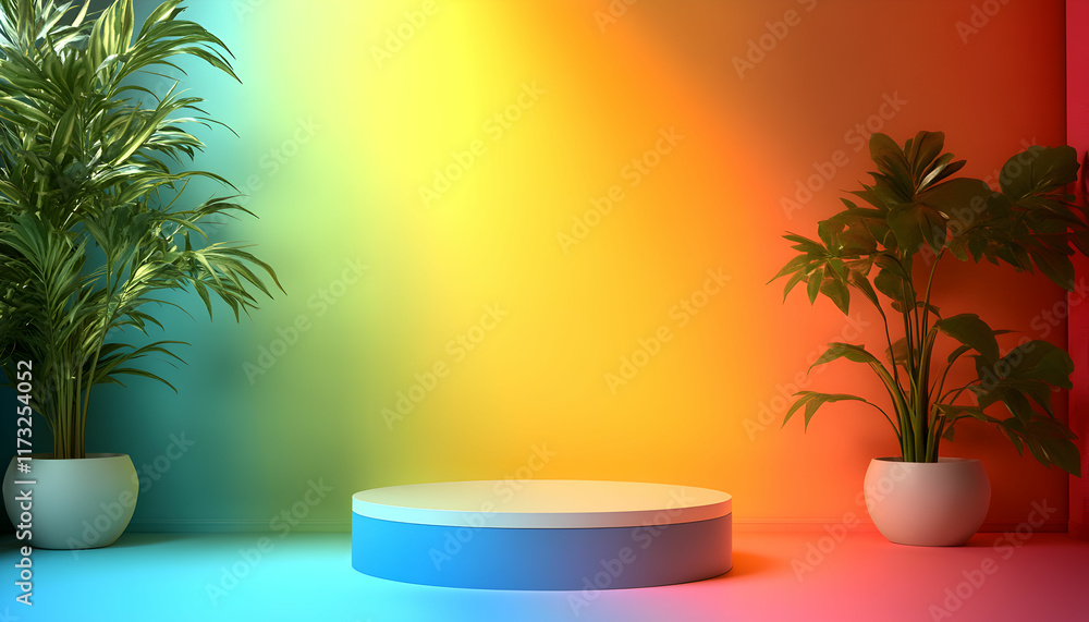 Composition with podium for your design and advertising Composition with podium for your design and advertising