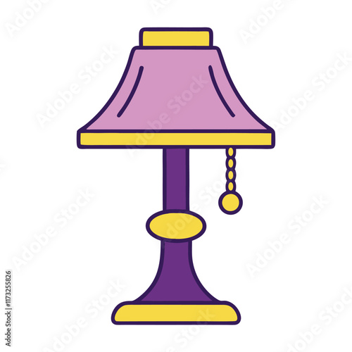 Minimalist Table Lamp Vector Design.