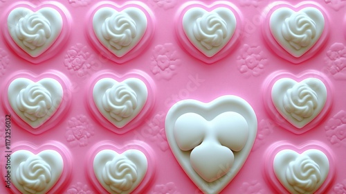 Romantic Rose Heart Shaped Candy Molds Pattern