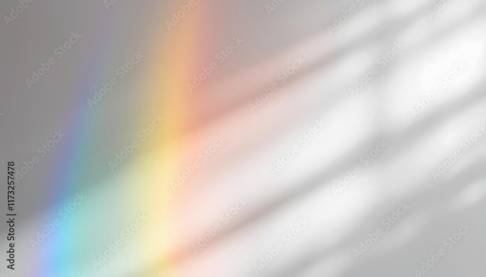Rainbow Light and Shadow Play on a Wall Rainbow Light and Shadow Play on a Wall