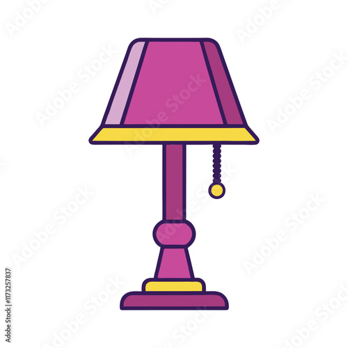 Minimalist Table Lamp Vector Design.