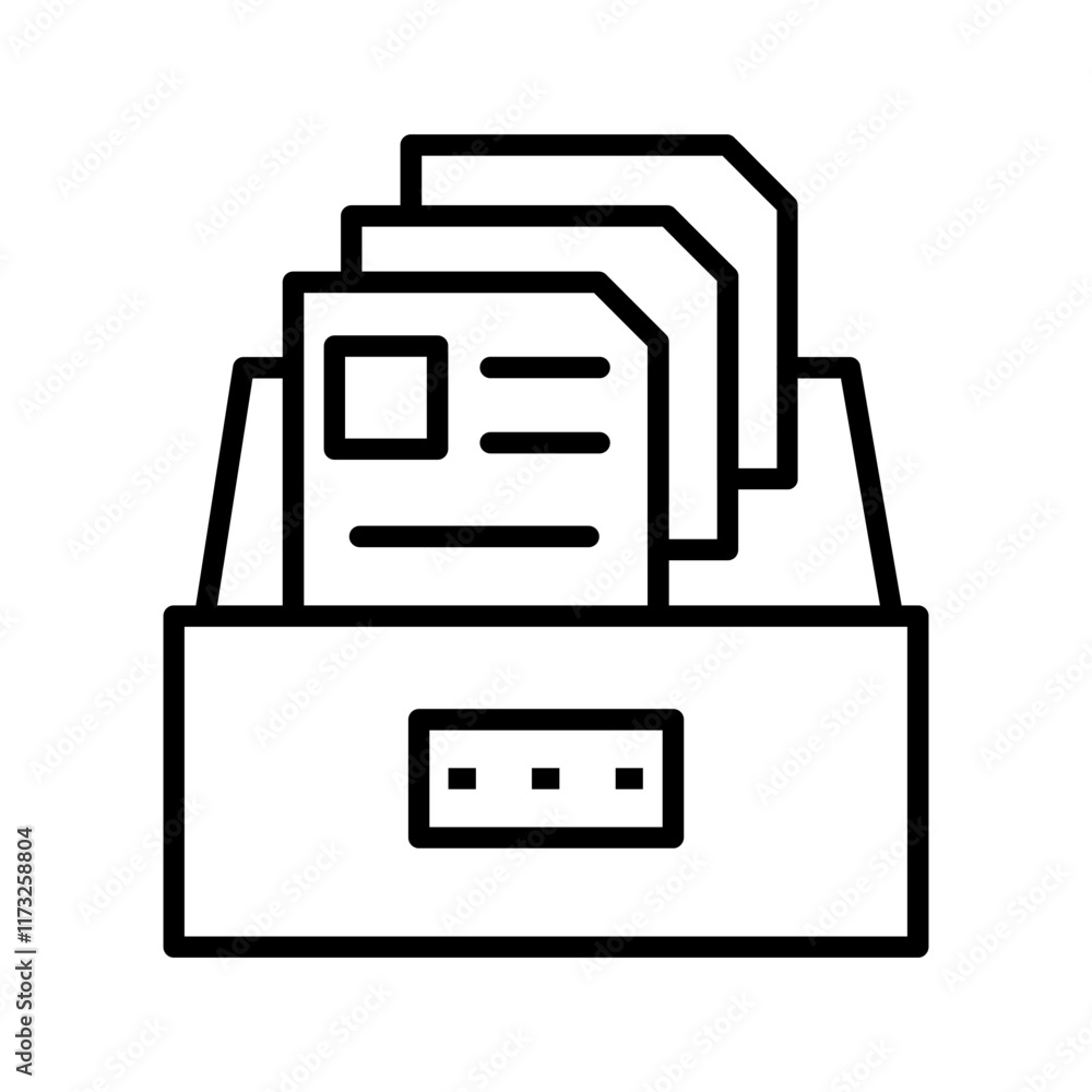 Document Storage Vector Icon Document Storage Vector Icon