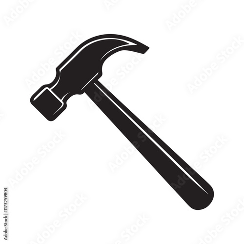 Wallpaper Mural hammer silhouette, black and white silhouette, vector and illustration Torontodigital.ca