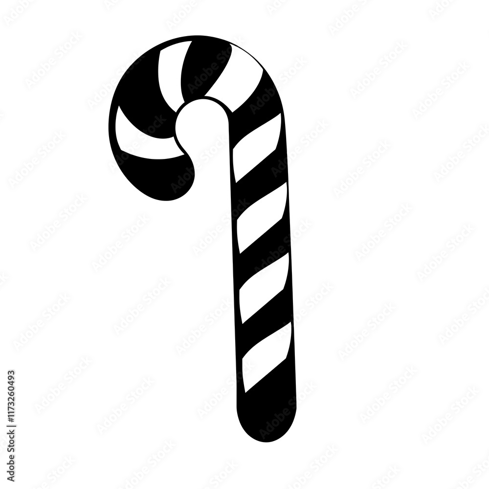 Naklejka premium christmas candy cane silhouette
