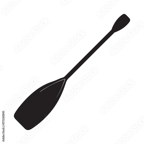 Paddles silhouette, black and white silhouette, vector and illustration